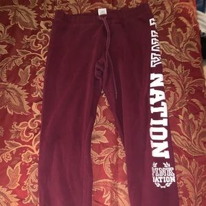 Maroon Victoria secret tight sweatpants